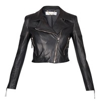 Elisabetta Franchi Lederjacke schwarz