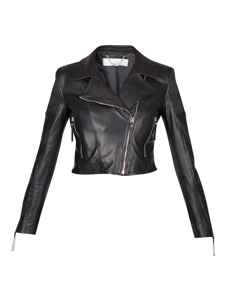 Elisabetta Franchi Leather jacket black