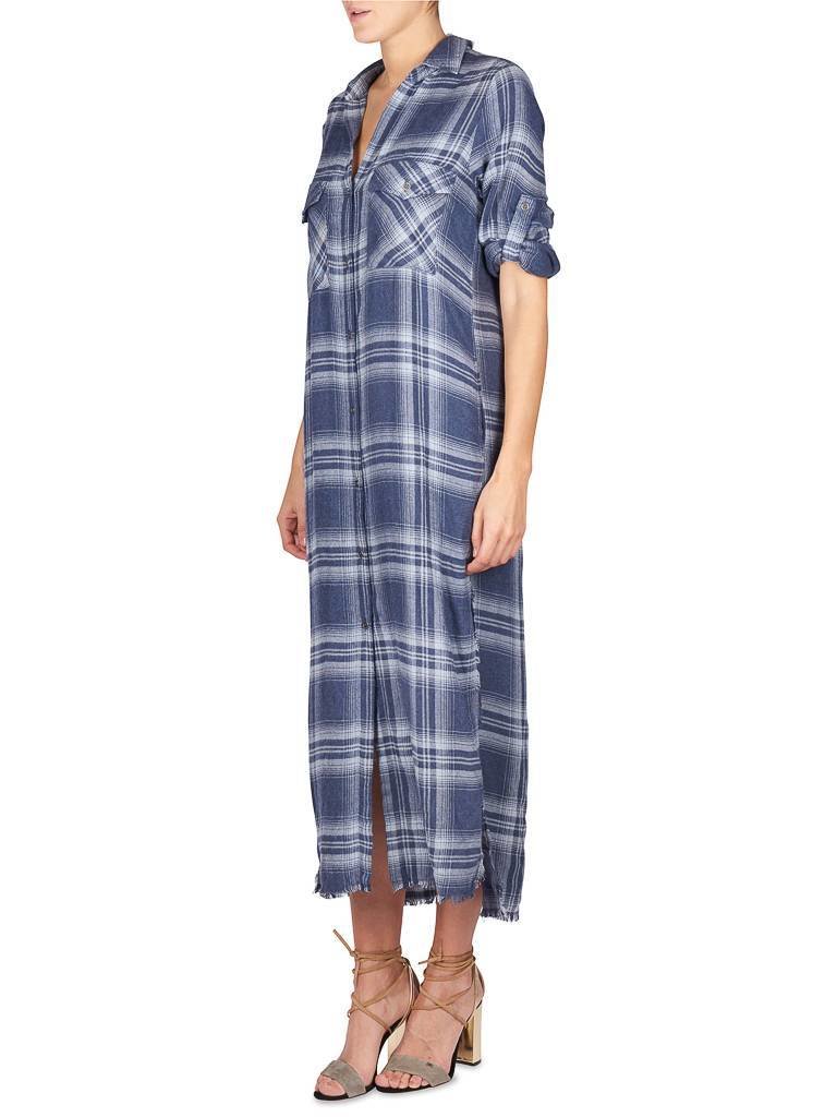 Bella Dahl Checkered dress beacon blue