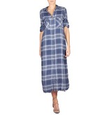 Bella Dahl Geruite jurk beacon blue