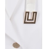 Elisabetta Franchi Mouwloze colbert jurk wit