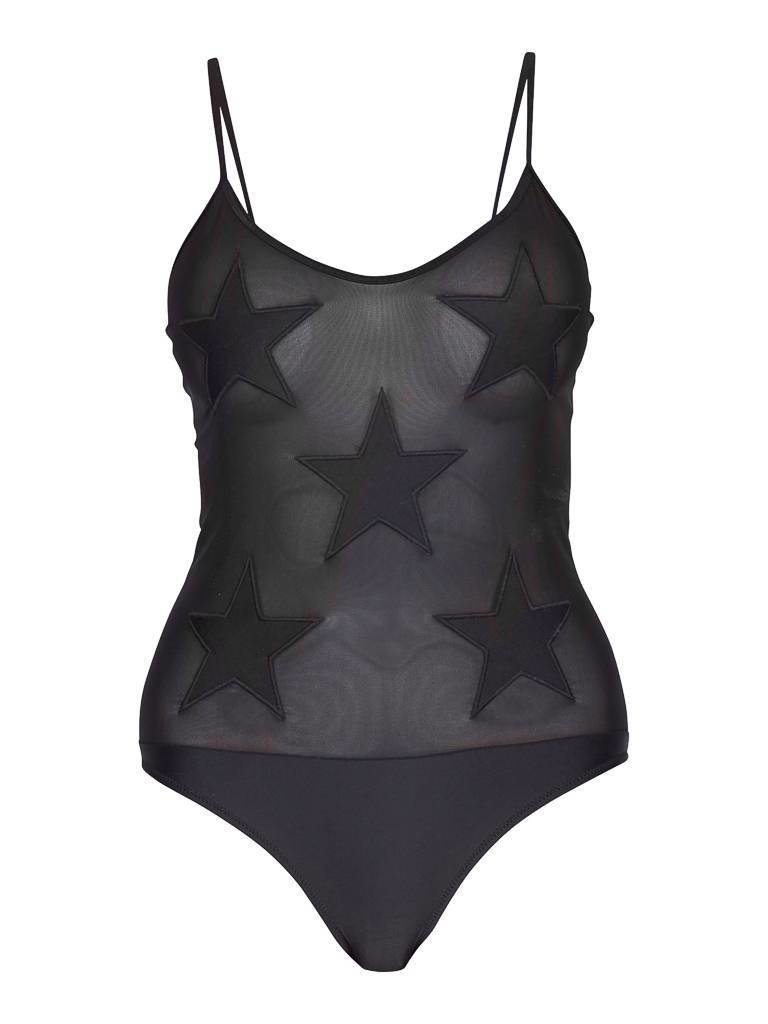 Zoe Karssen Star Patches swimsuit black