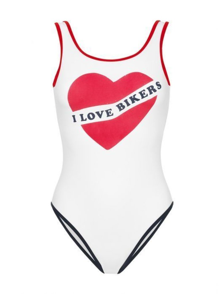 Zoe Karssen I love bikers badpak wit