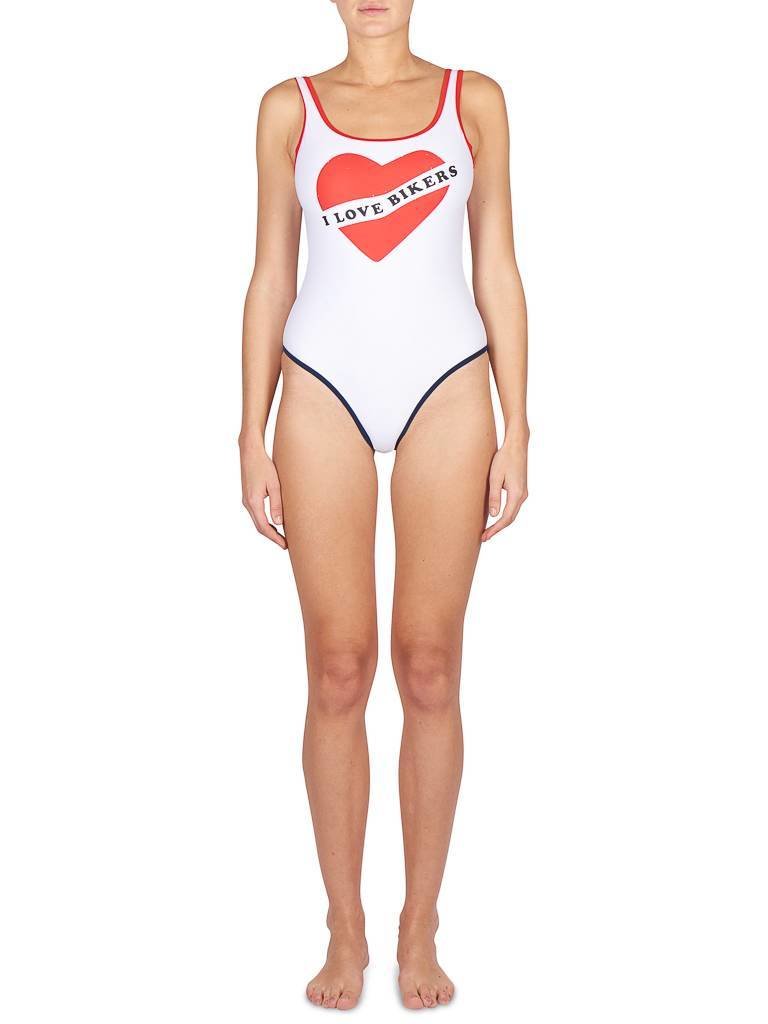 Zoe Karssen I love bikers badpak wit