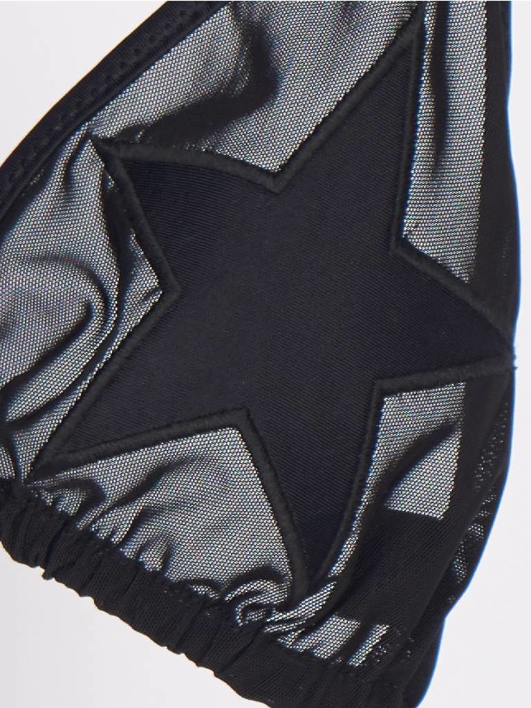 Zoe Karssen Star patches triangel bikinitop zwart