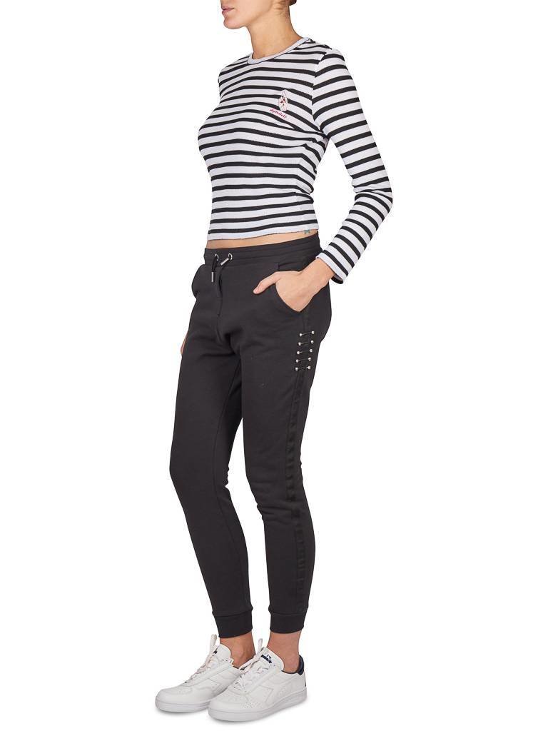 Zoe Karssen Pierced tuxedo sweatpants black