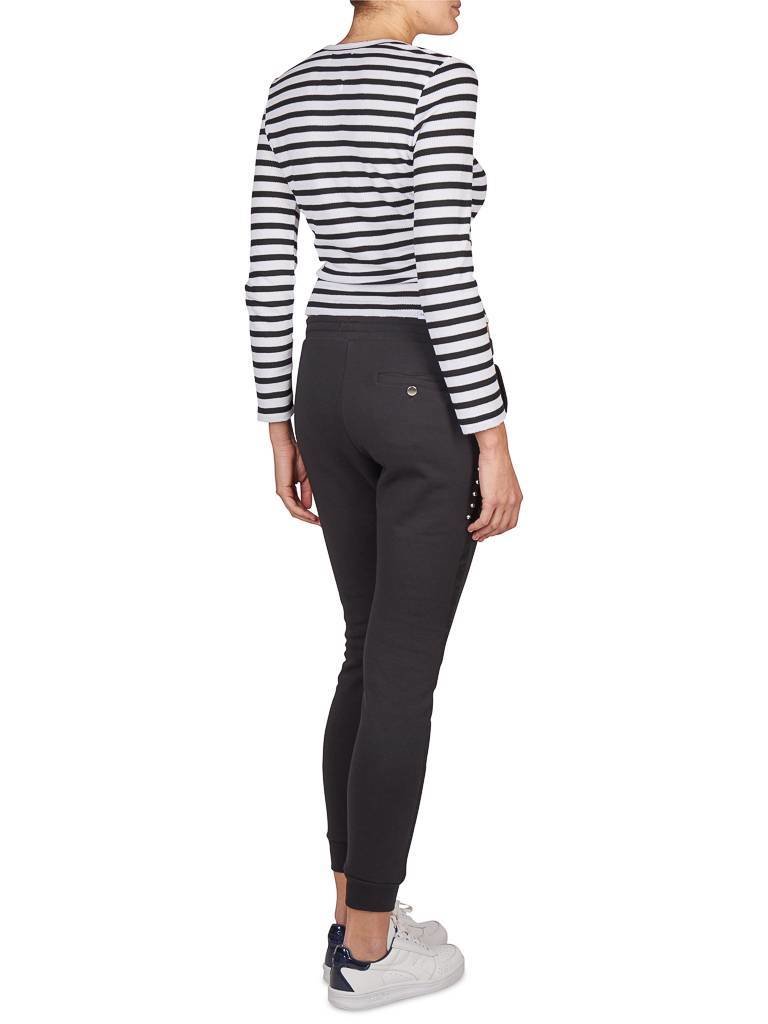 Zoe Karssen Pierced tuxedo sweatpants black