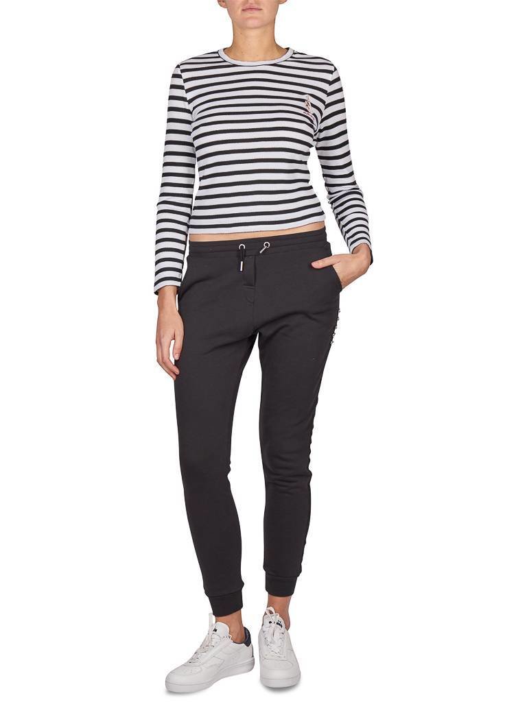 Zoe Karssen Pierced tuxedo sweatpants black