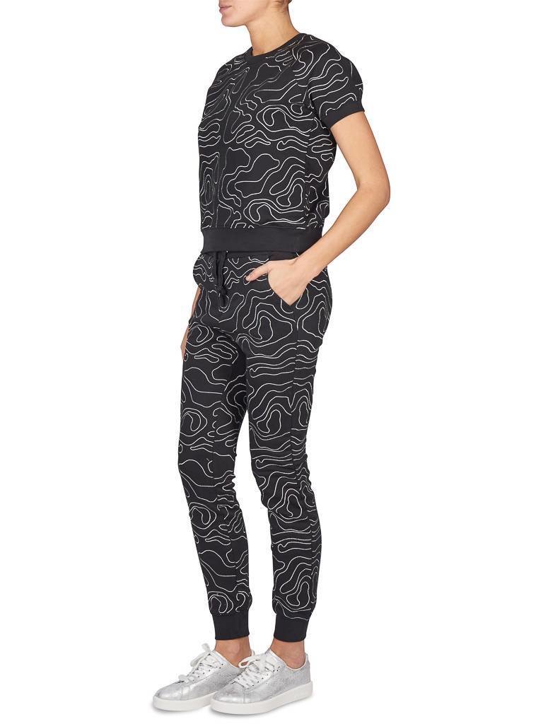 Zoe Karssen Map all over Sweatpants black with silver details
