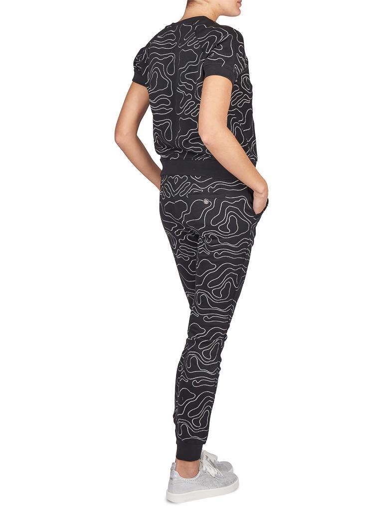 Zoe Karssen Map all over Sweatpants black with silver details