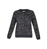 Zoe Karssen Map all over Sweatshirt schwarz mit silbernen Details