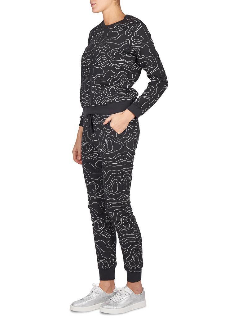 Zoe Karssen Map all over Sweater black with silver details