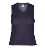 M Missoni Lurex v-hals top donkerblauw