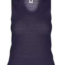 M Missoni Lurex v-hals top donkerblauw