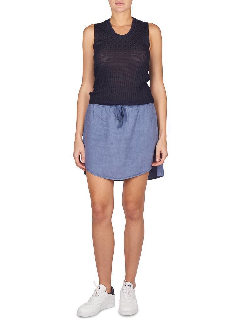 M Missoni Lurex v-hals top donkerblauw