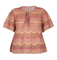 M Missoni Semi-transparante top taupe