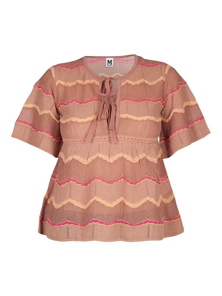 M Missoni Semi-transparent top taupe