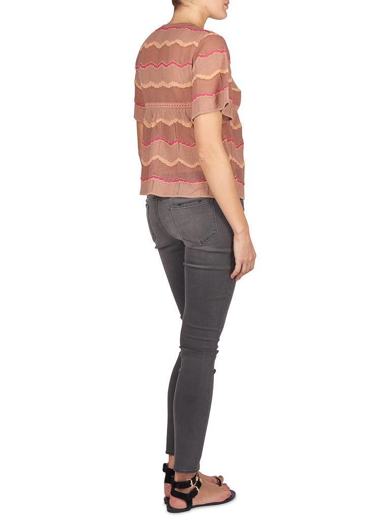 M Missoni Semi-transparent top taupe