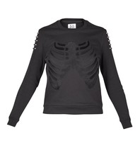 Zoe Karssen Rib cage Sweatshirt schwarz