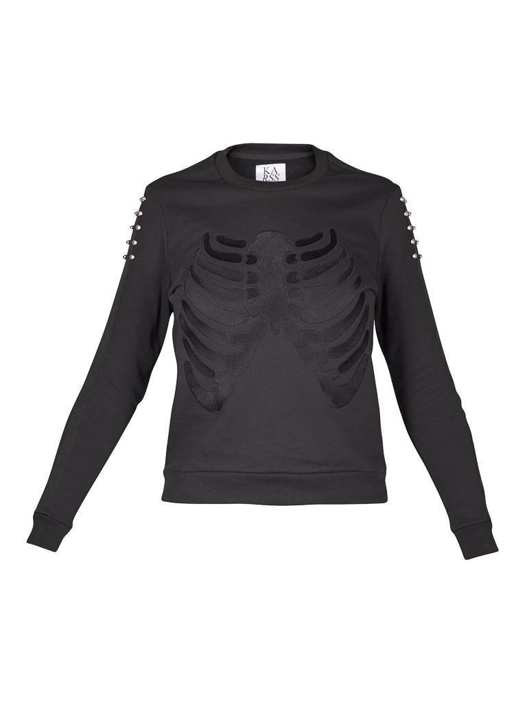 Zoe Karssen Rib cage Sweatshirt schwarz