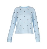 Zoe Karssen Hearts all over Sweatshirt hellblau