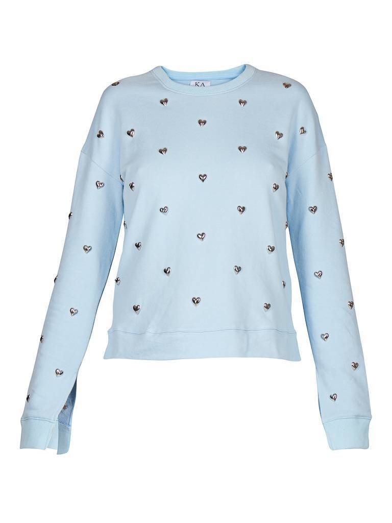 Zoe Karssen Hearts all over sweater light blue