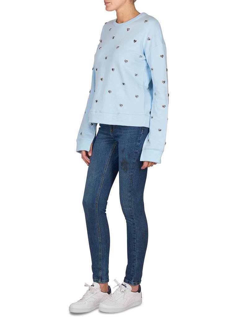 Zoe Karssen Hearts all over sweater light blue