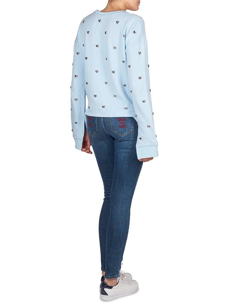 Zoe Karssen Hearts all over sweater light blue