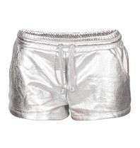 Zoe Karssen Silver foil Shorts silber