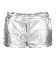 Zoe Karssen Silver foil shorts zilver