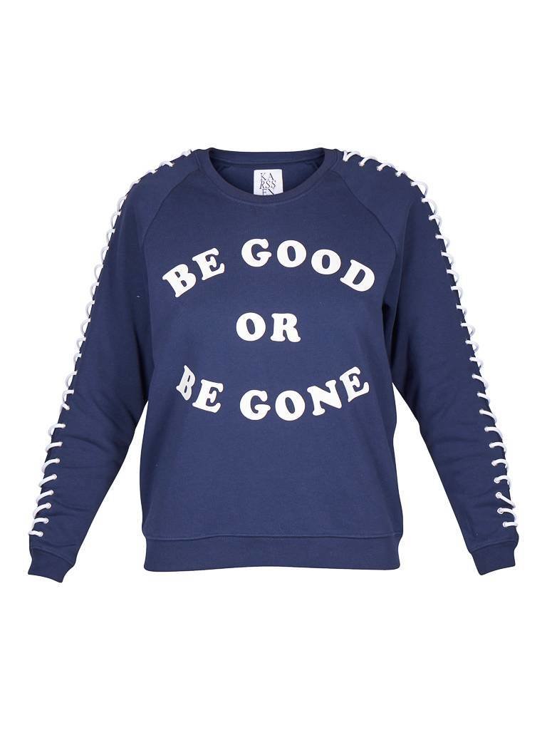 Zoe Karssen Be good or be gone sweater dark blue
