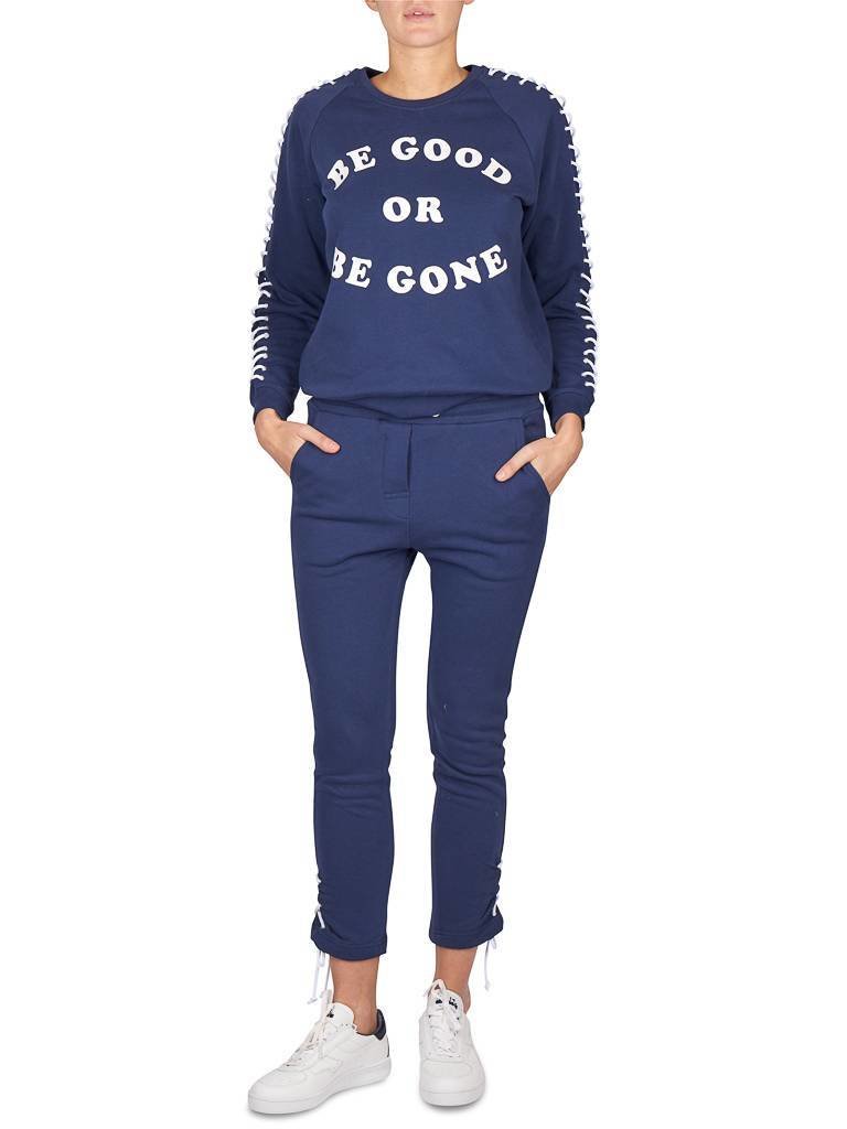 Zoe Karssen Be good or be gone sweater donkerblauw