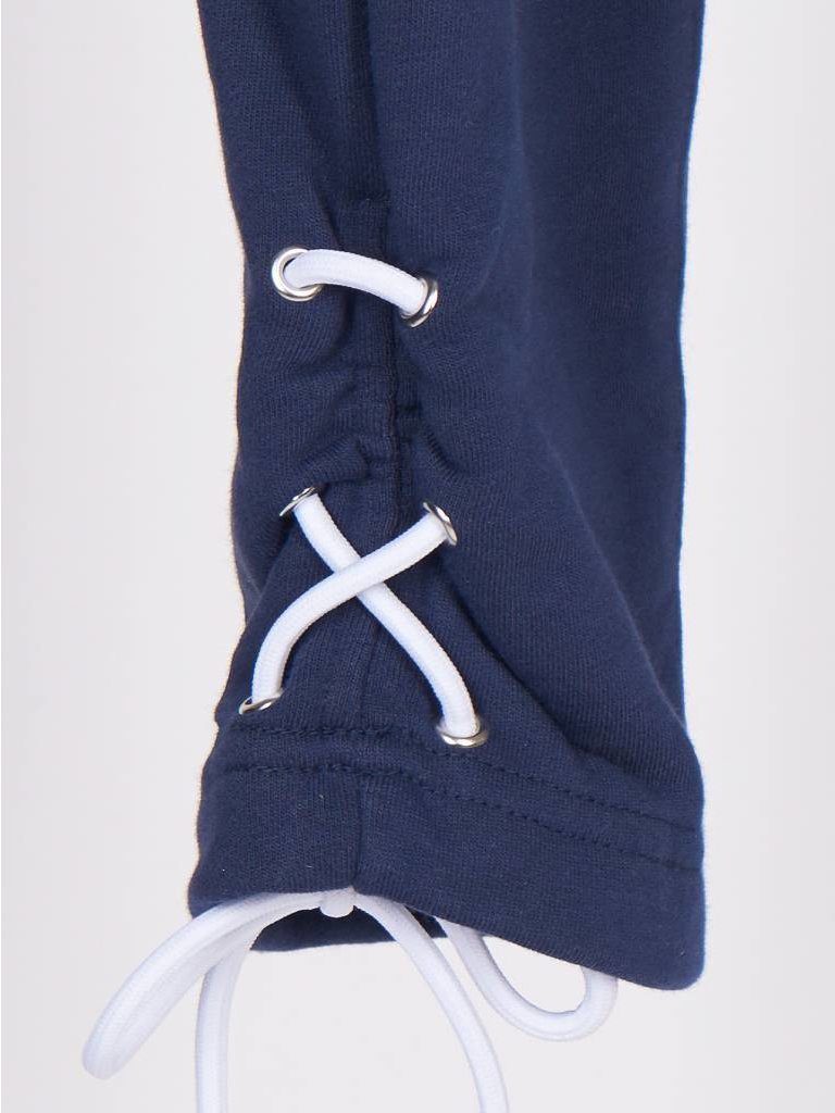 Zoe Karssen Sweatpants met veterdetail donkerblauw