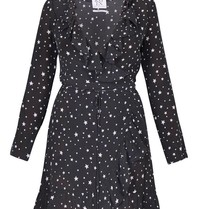 Zoe Karssen Stars all over Wickelkleid schwarz