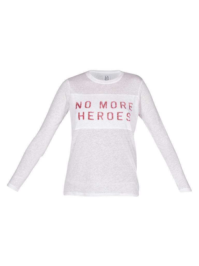 Zoe Karssen No more heroes T-Shirt weiß