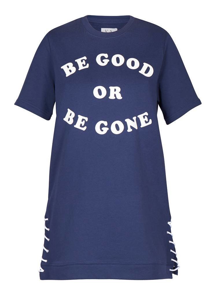 Zoe Karssen Be good or be gone jurk donkerblauw
