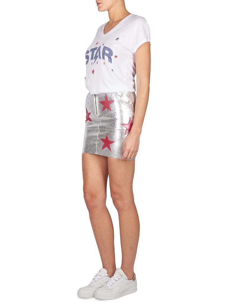 Zoe Karssen Miniskirt with stars silver