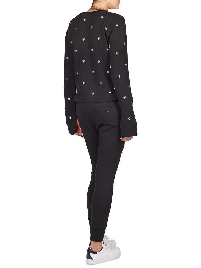 Zoe Karssen Hearts all over sweater black