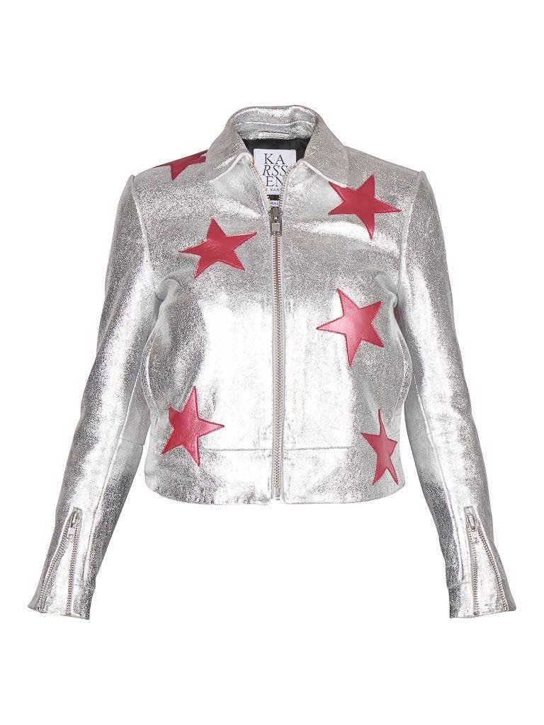 Zoe Karssen Jacke mit Sternen silber