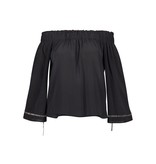 Áeron Off-shoulder top zwart