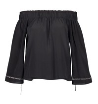 Áeron Off-shoulder top zwart