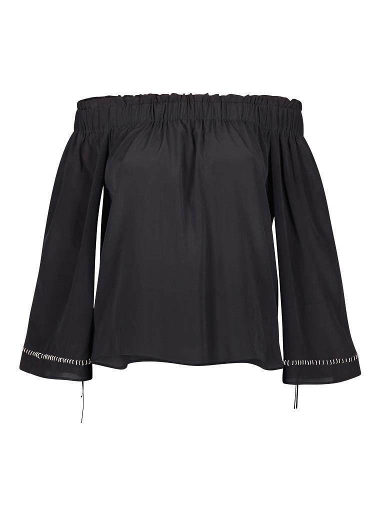 Áeron Off-shoulder top zwart