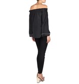 Áeron Off-shoulder top zwart