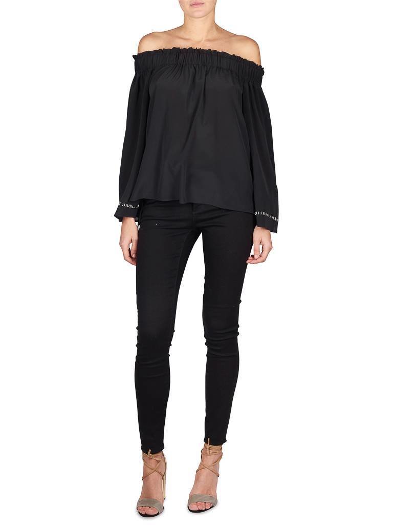 Áeron Off-Schulter Top schwarz