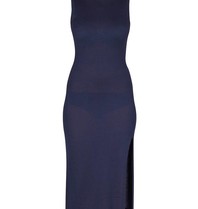 Adriano Goldschmied ärmellose Kleid mit Rollkragen dunkelblau