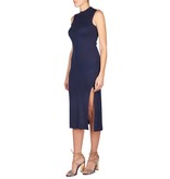 Adriano Goldschmied Mouwloze jurk met col donkerblauw
