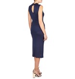 Adriano Goldschmied Sleeveless dress with turtleneck dark blue