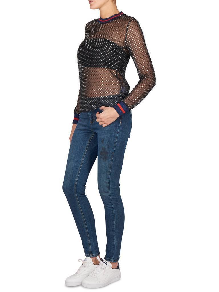 Zoe Karssen Top met pailletten zwart