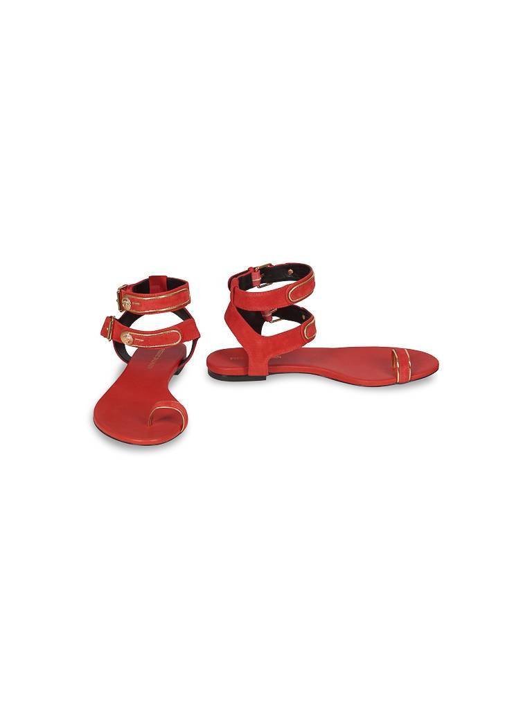 Pierre Balmain Sandalen mit Fußring rot