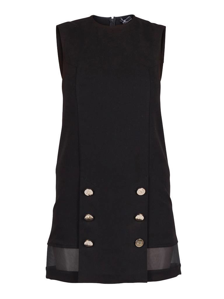 Elisabetta Franchi mesh mini dress black